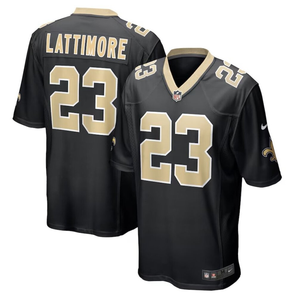 New Orleans Saints Marshon Lattimore Nike Black Team Game Jersey NWOT Sz XXL